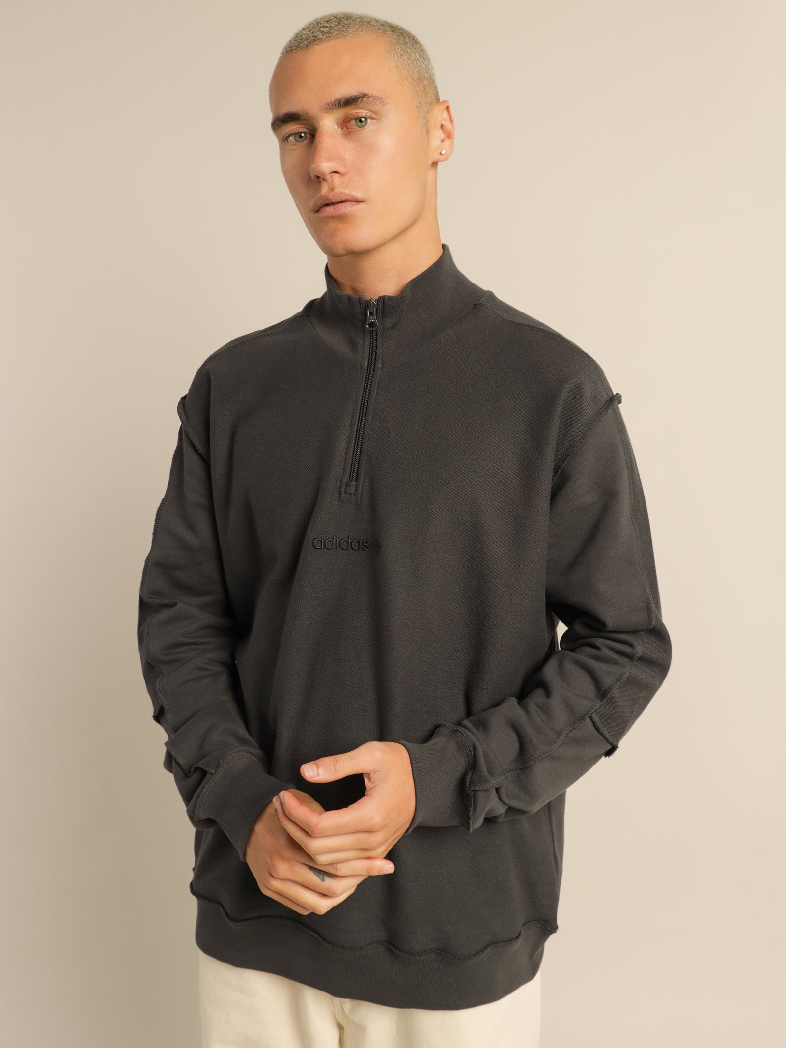 Half Zip Loopback Sweatshirt