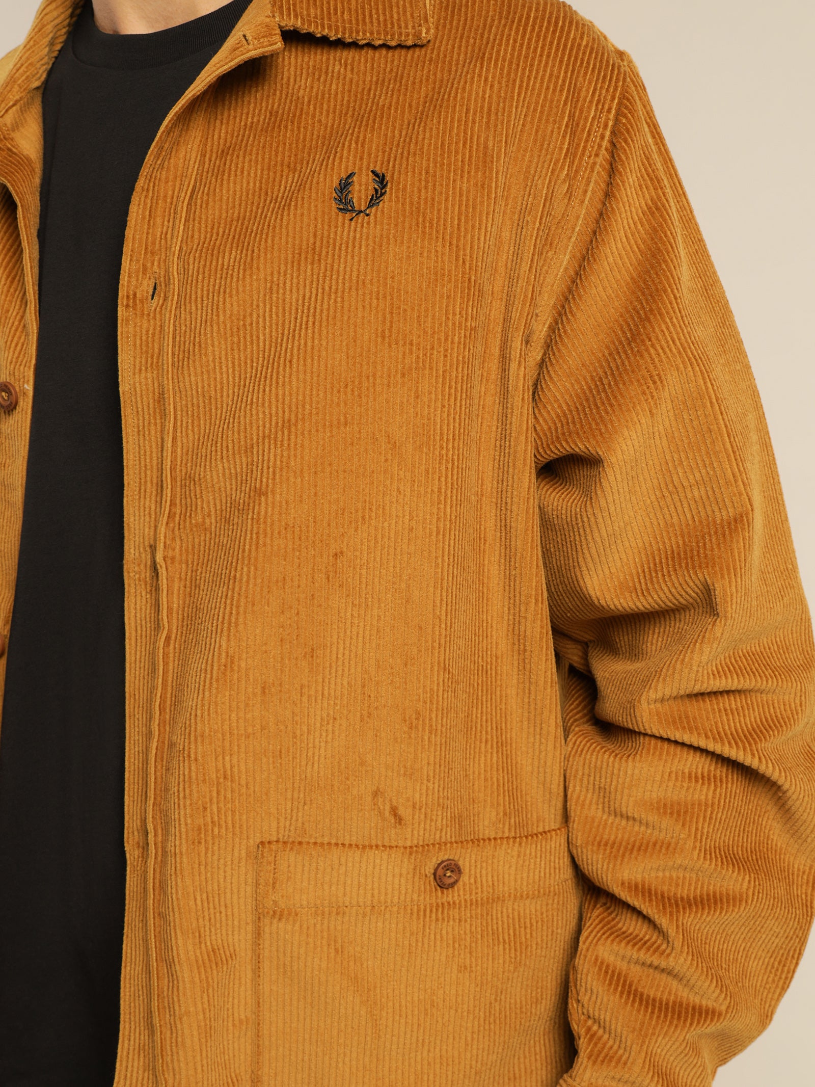 Corduroy Overshirt in Caramel