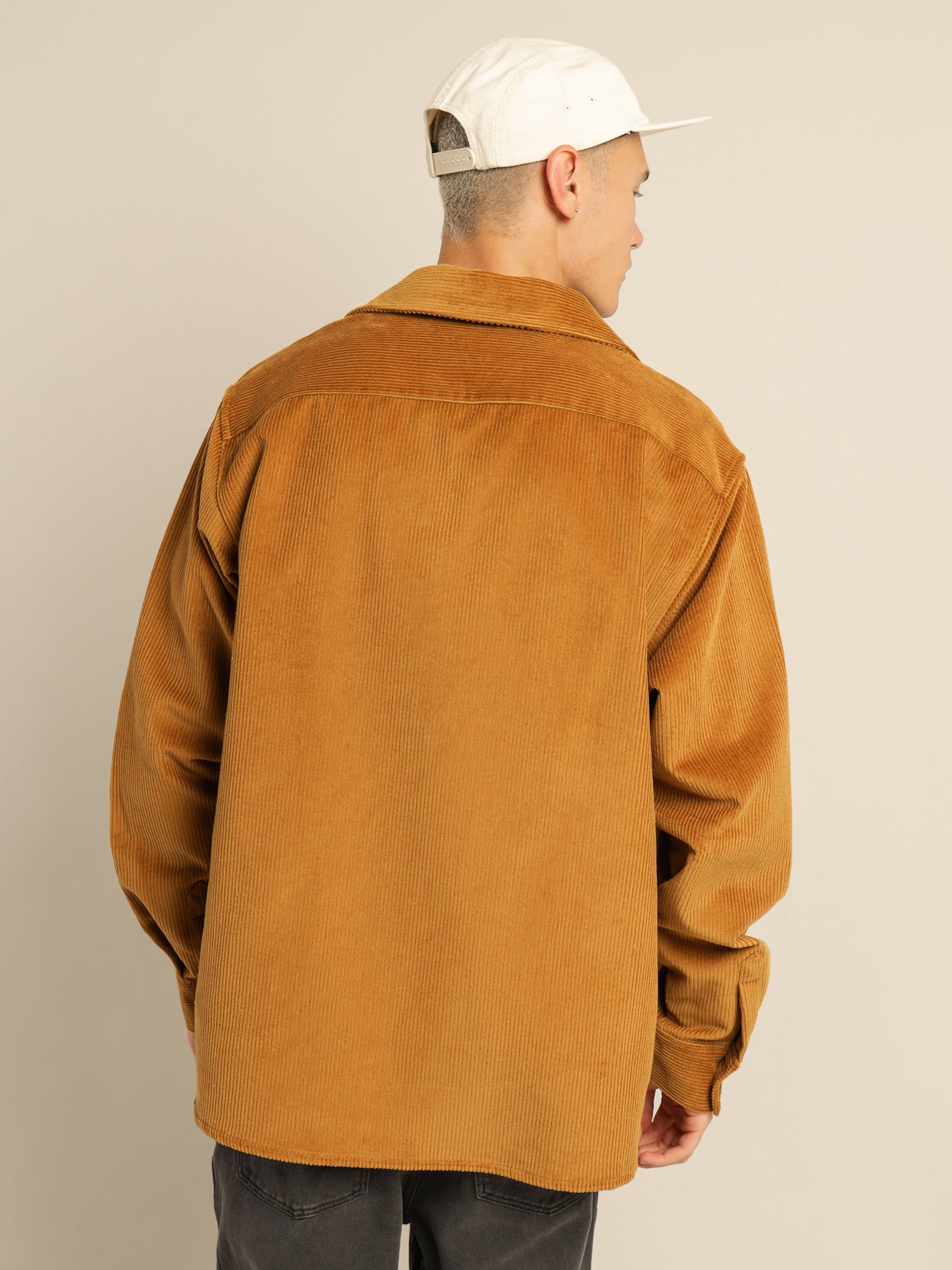 Corduroy Overshirt in Caramel