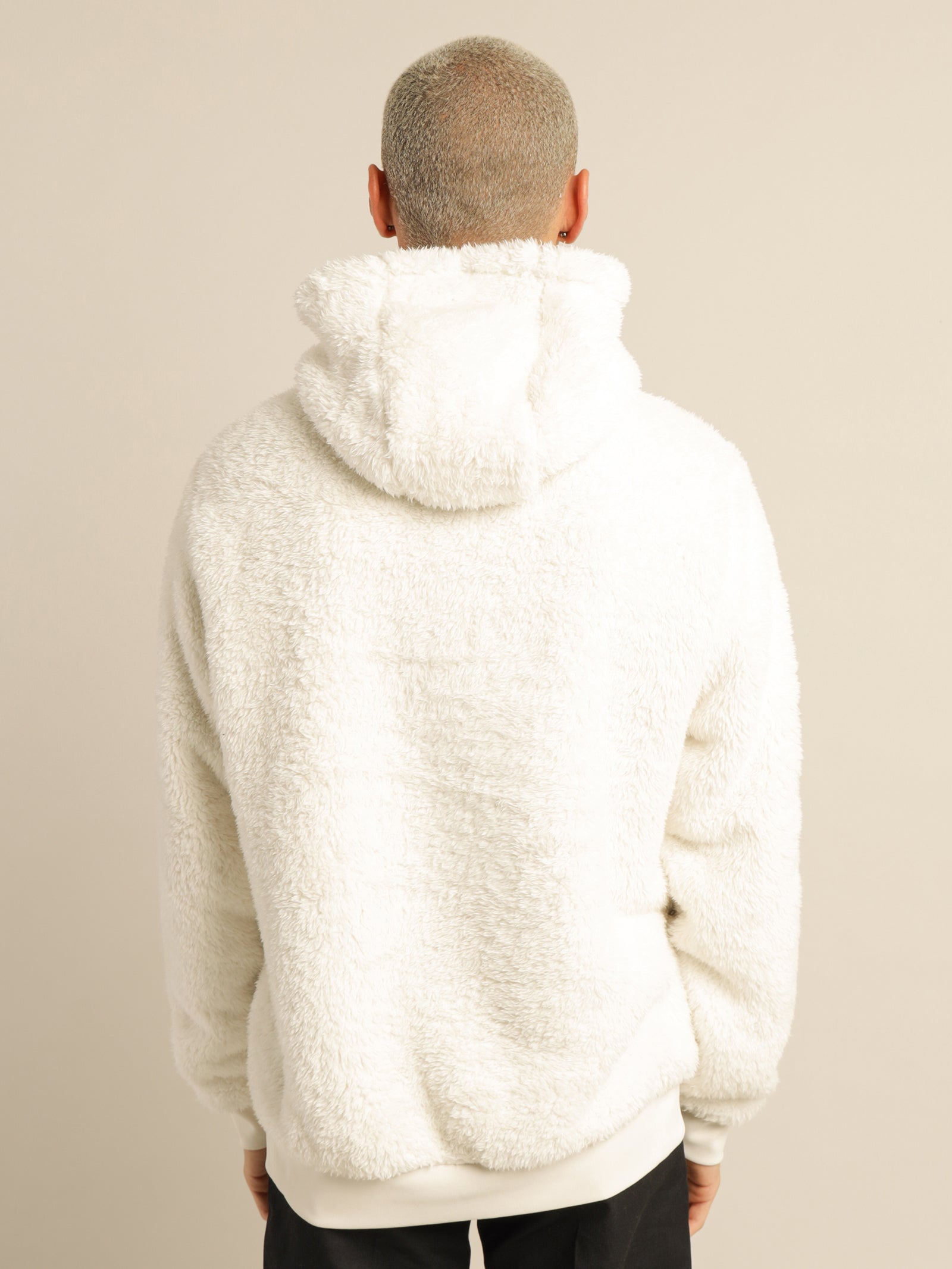 Polo Sport Borg Fleece Hoodie in White