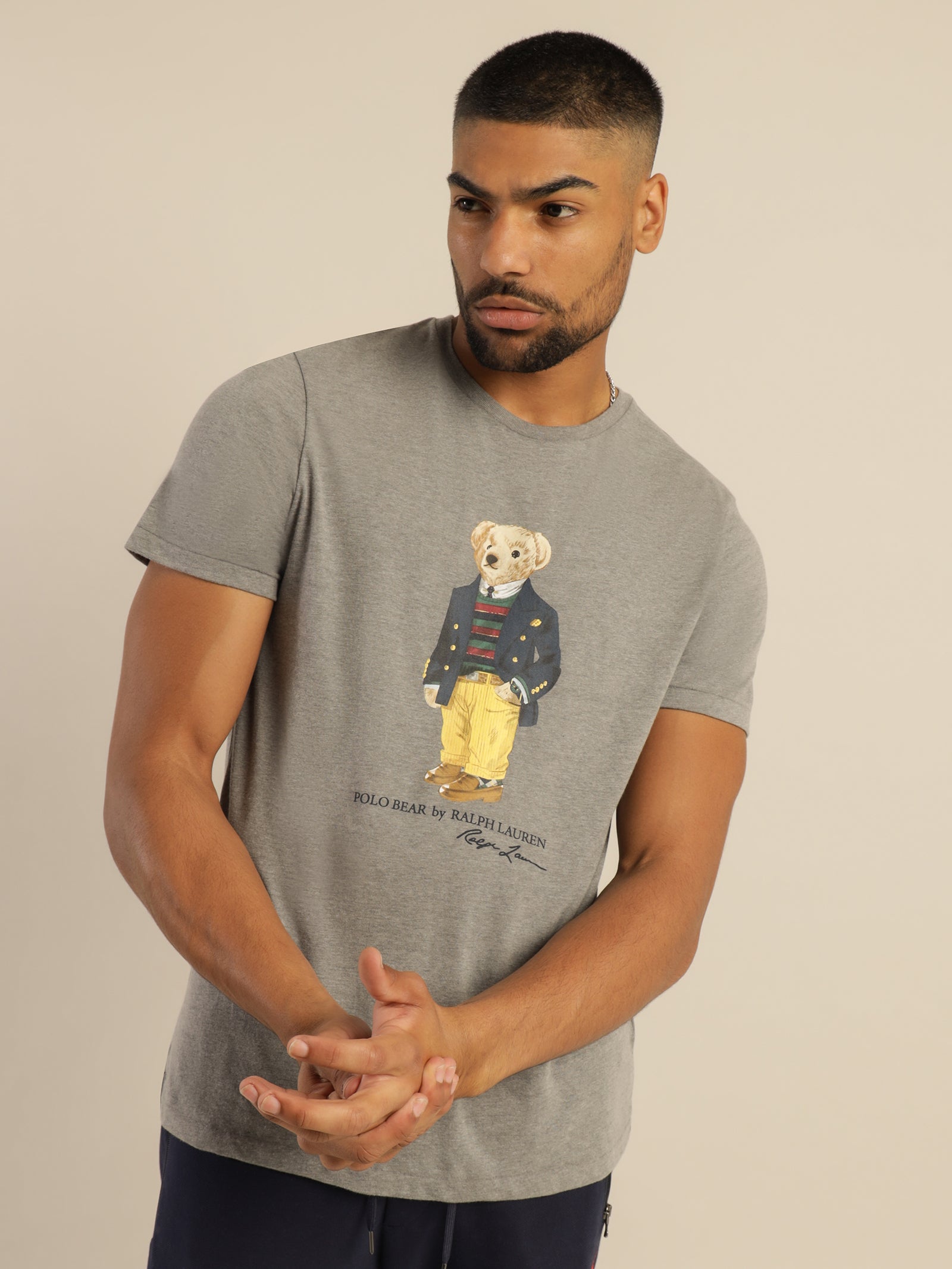 Polo 26/1 Jersey Bear in Classic Grey Heather