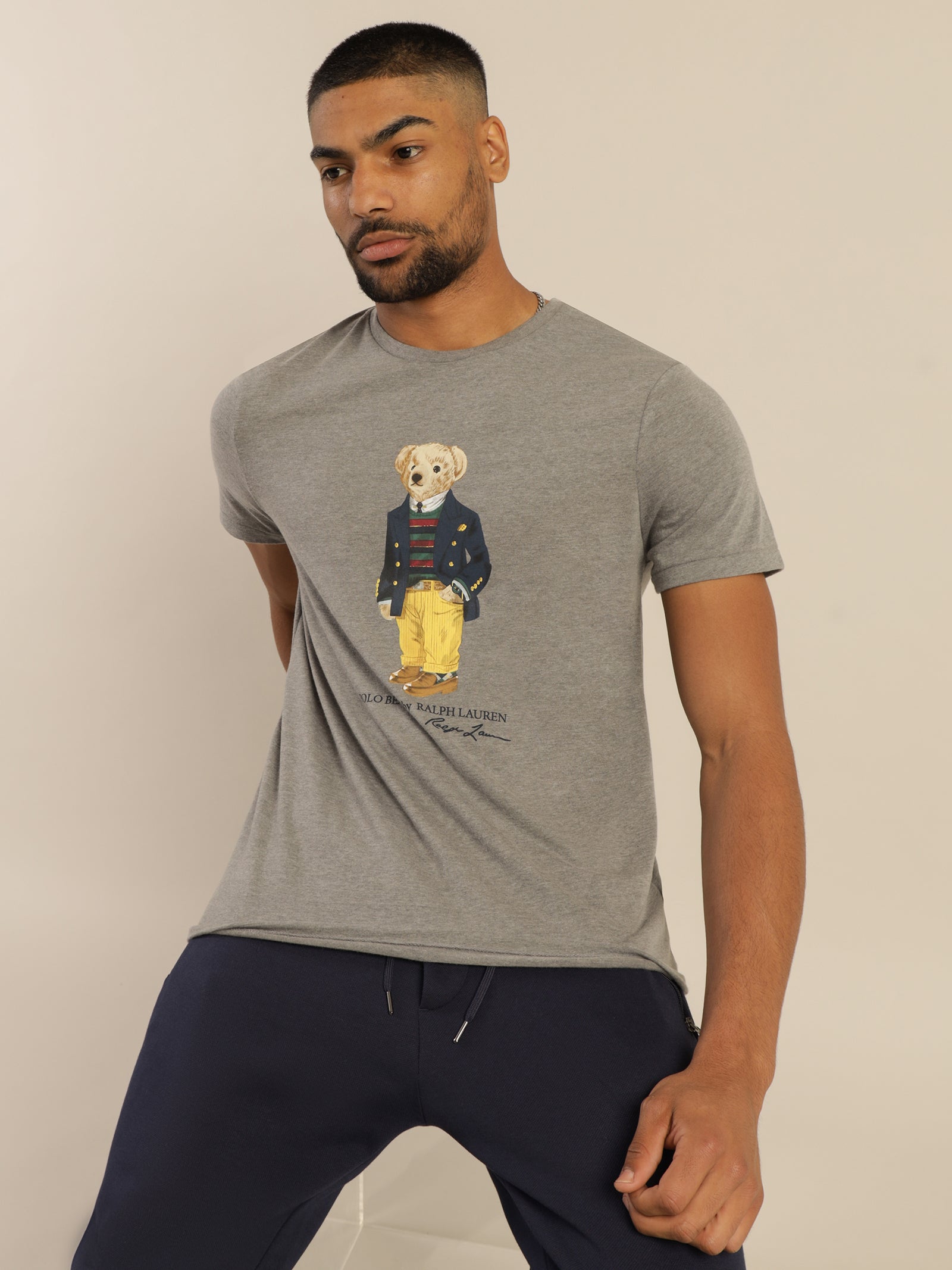 Polo 26/1 Jersey Bear in Classic Grey Heather