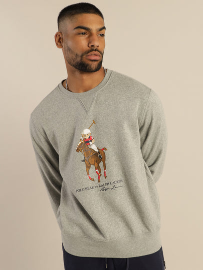 Polo Bear Fleece Crew in Andover Grey