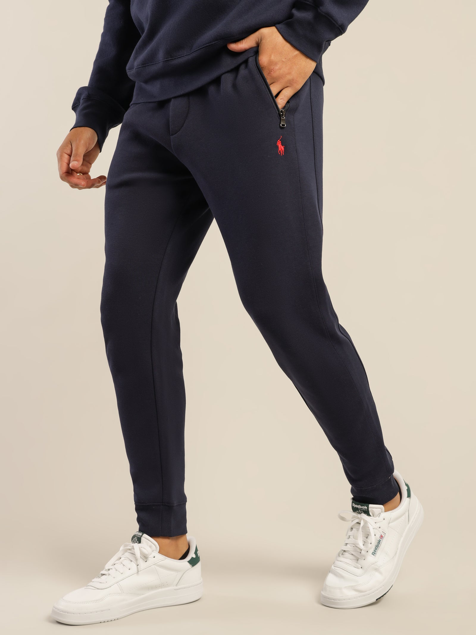 Polo 30/1 Double Knit Jogger in Cruise Navy