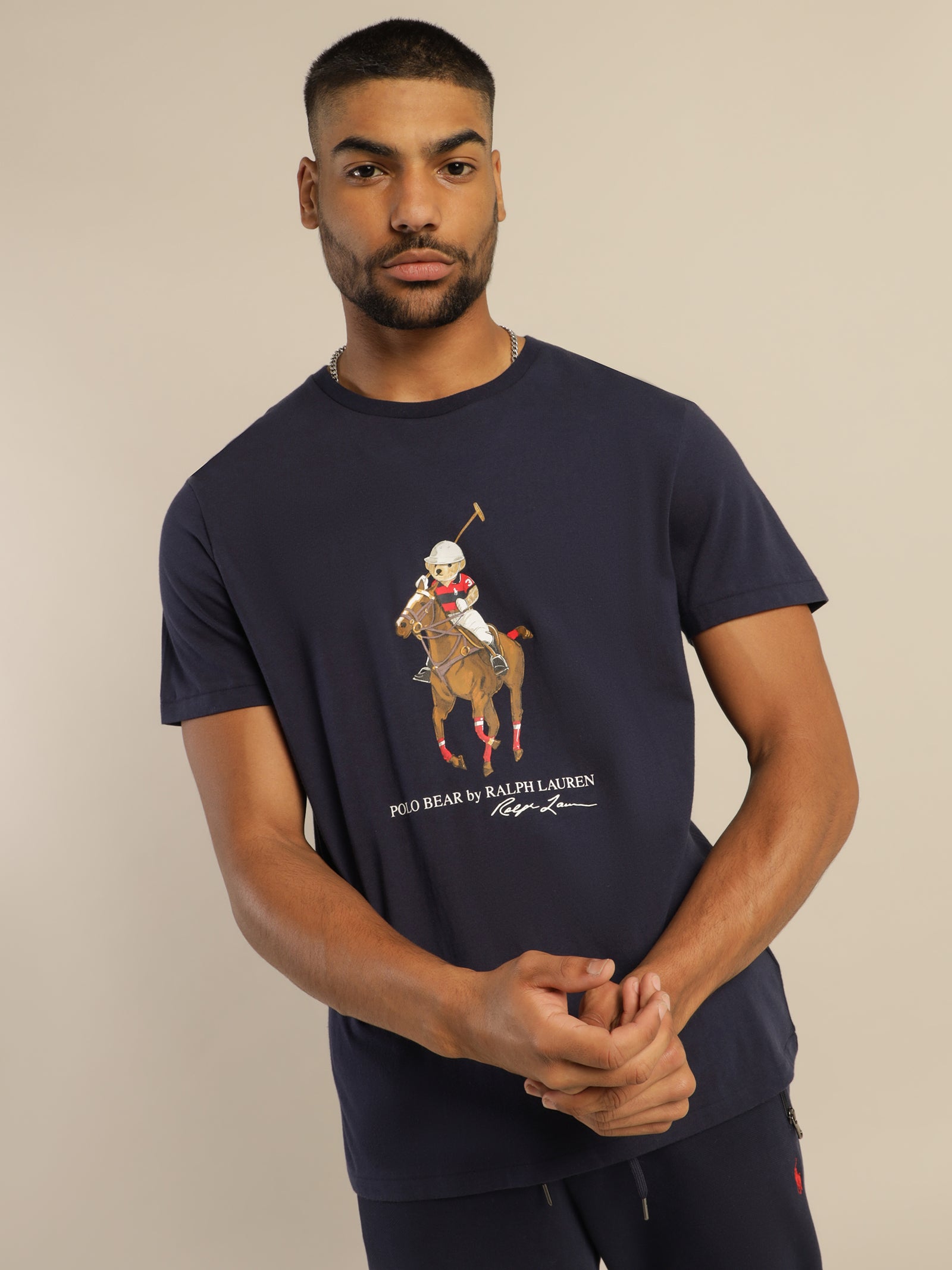 26/1 Polo Bear Jersey T-Shirt in Navy