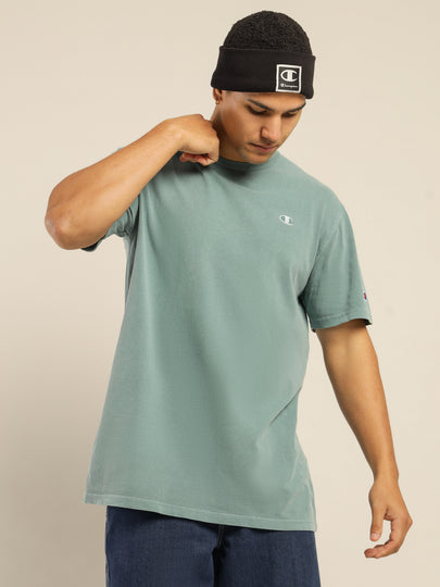 Heritage Garment Dye T-Shirt in Aqua Tonic