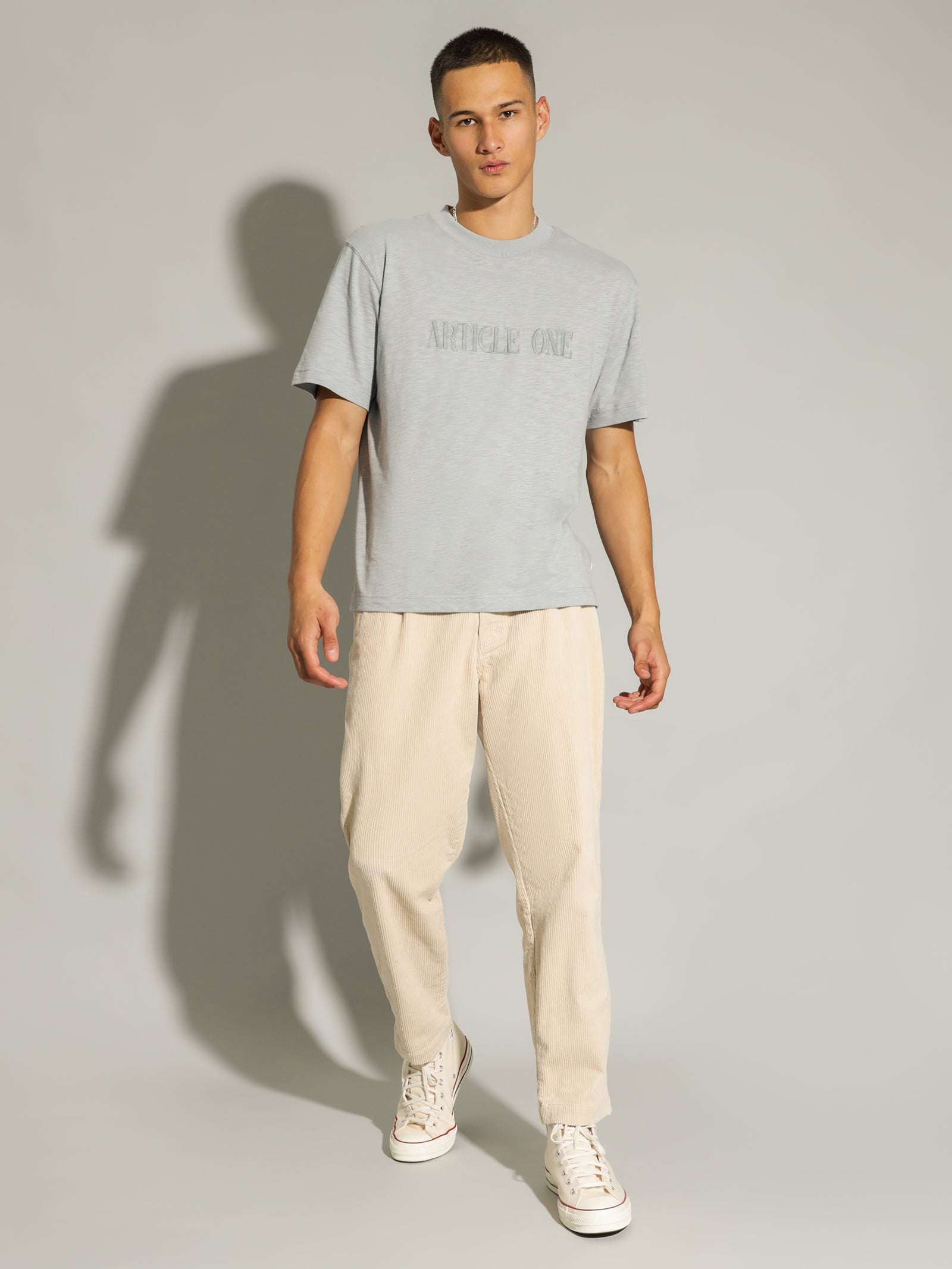 Oakes Cord Pant in Stone