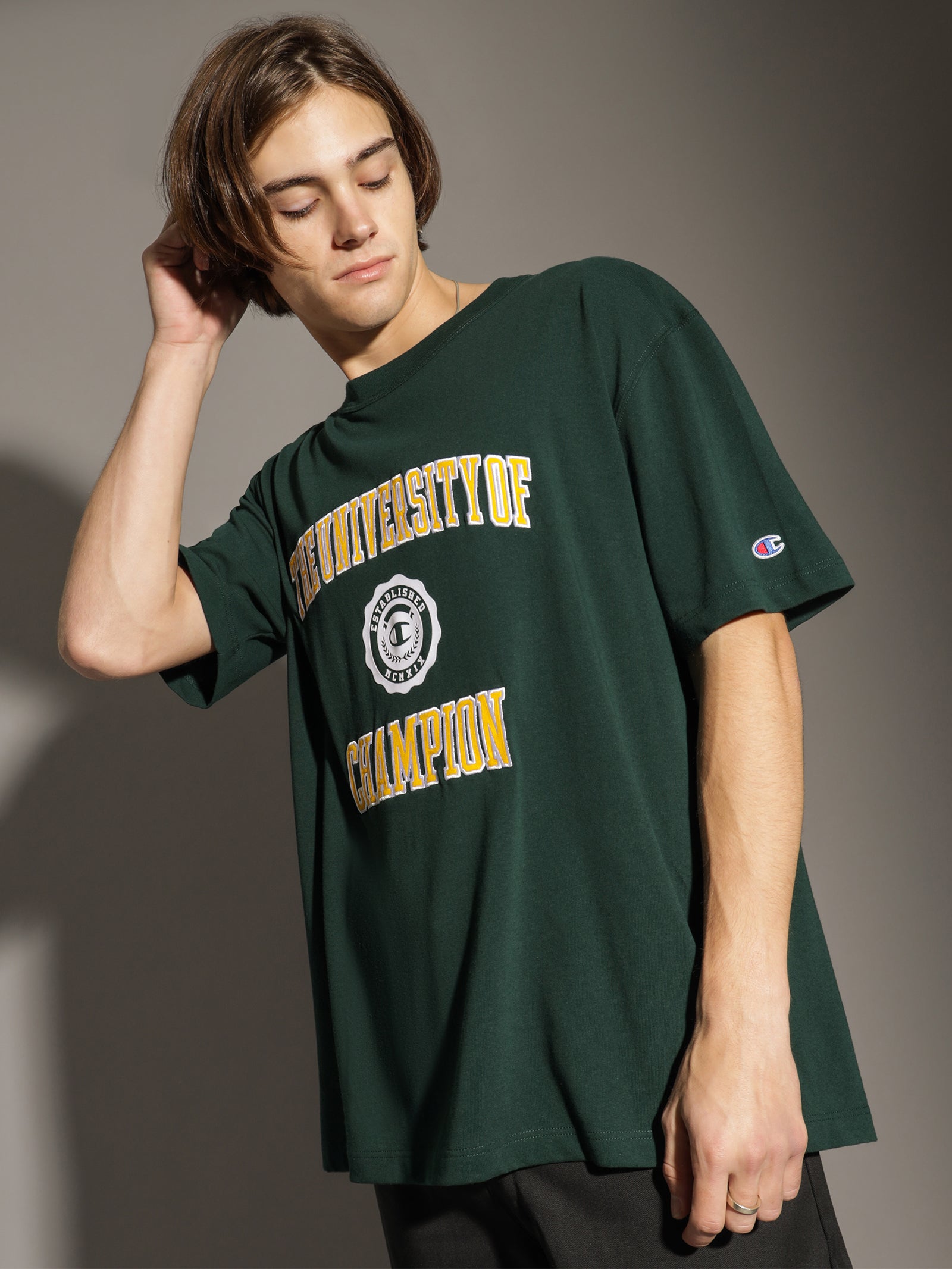 HT Champ Uni Short Sleeve T-Shirt in Midfield Green