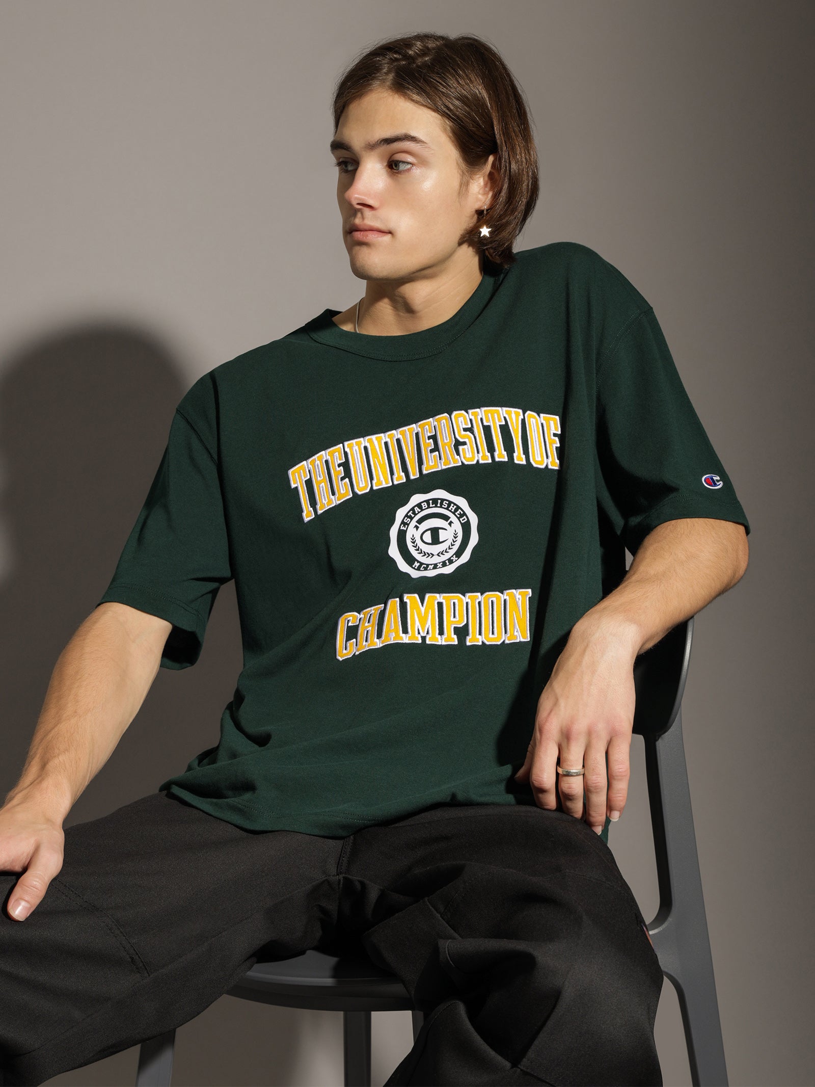 HT Champ Uni Short Sleeve T-Shirt in Midfield Green