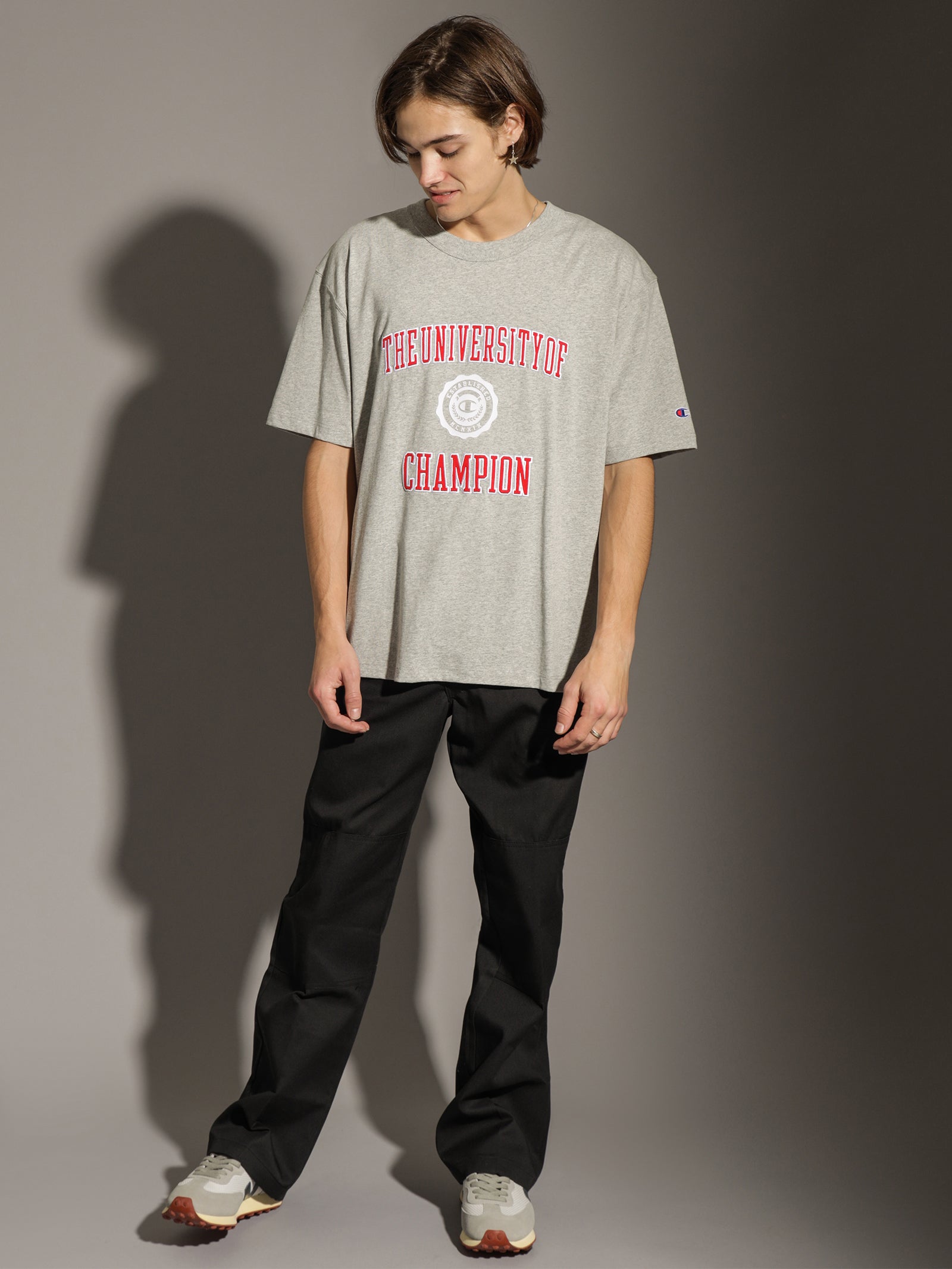 HT Champion Uni Short Sleeve T-Shirt in Grey