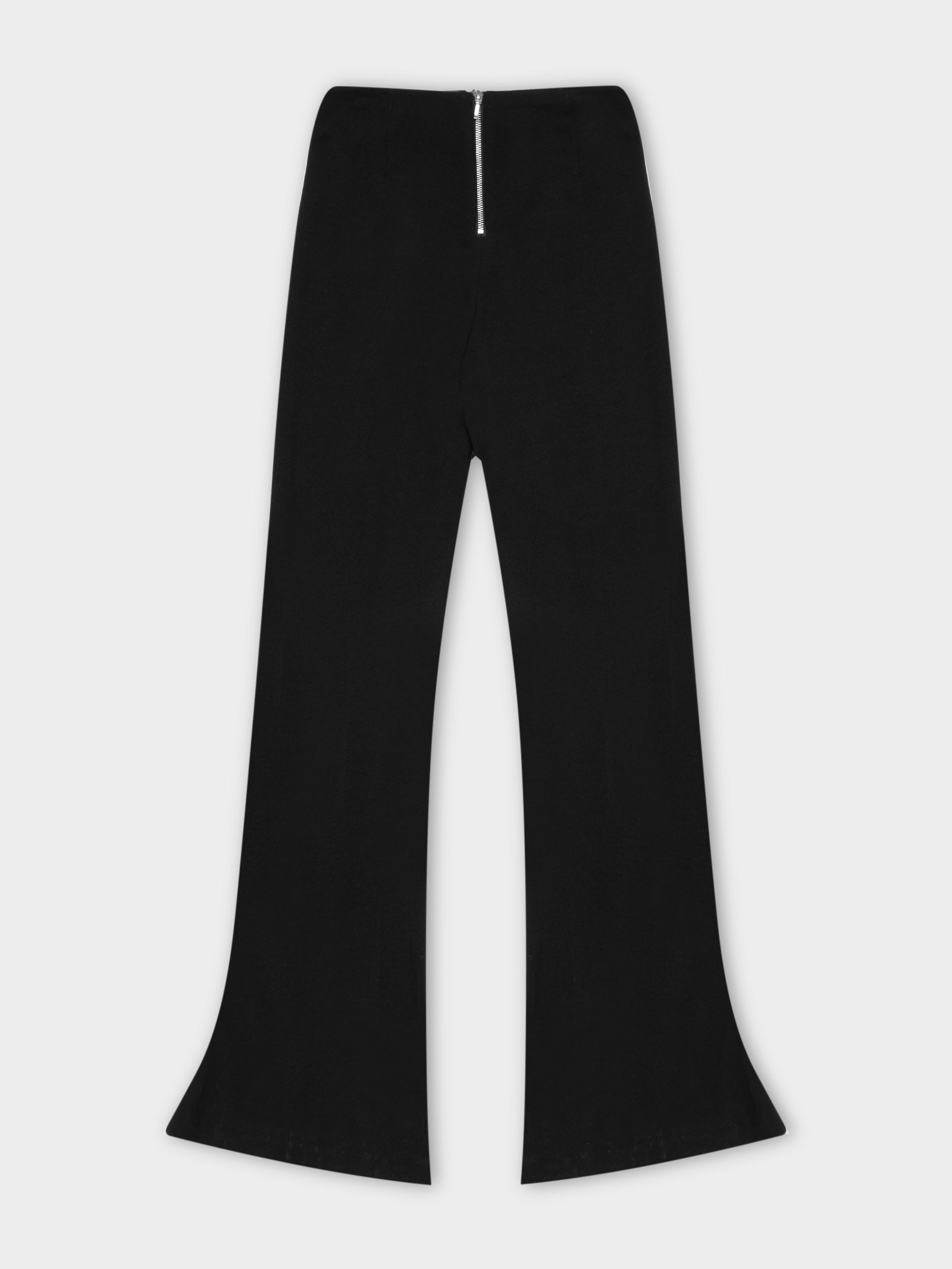 Alexia Flared Crepe Pants in Black