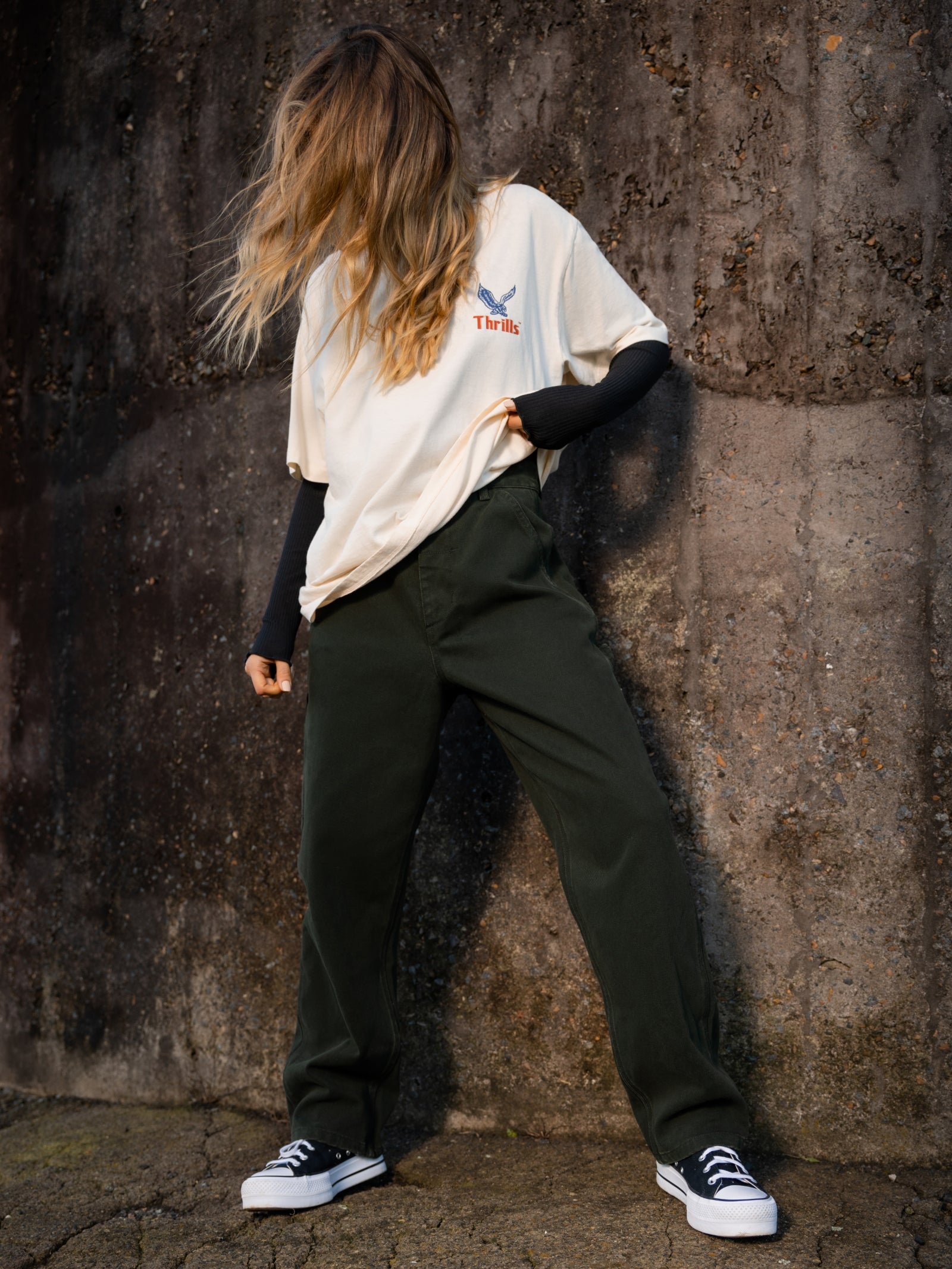 Carpenter Drill Pants in Oil Green