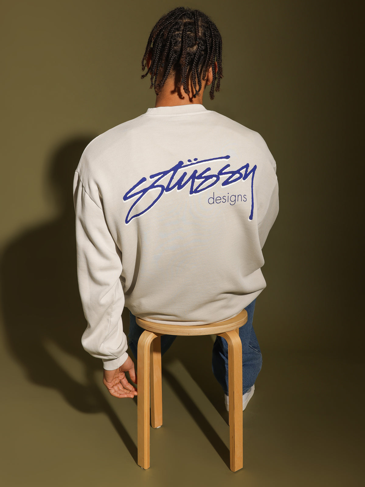 Stussy Stussy Designs 50/50 Crew in White Sand | Sand