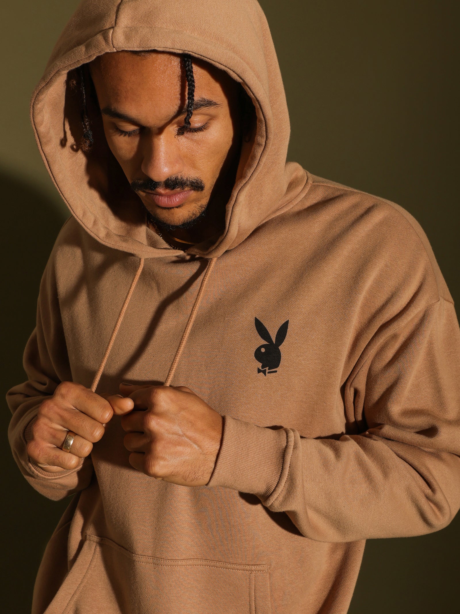 Playboy Playboy Stack Hoodie in Tan Tan Glue Store