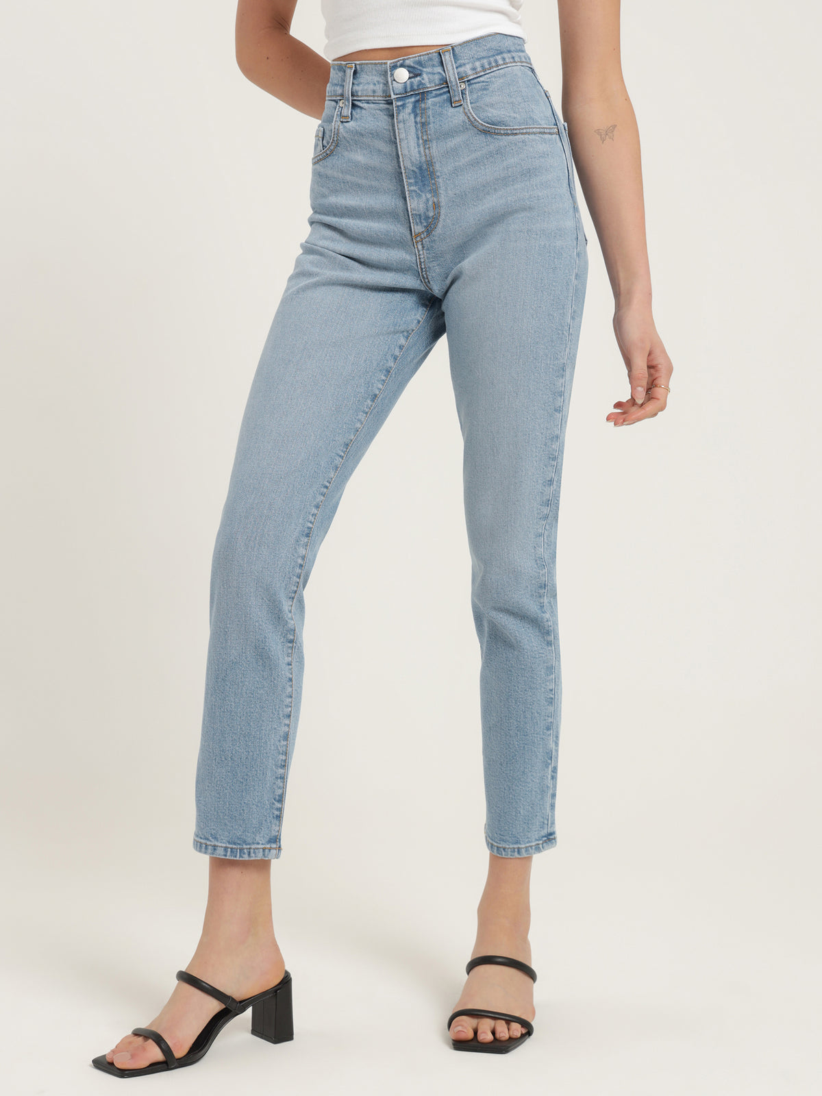 Nobody Frankie Ankle Stretch Jeans in Soulmate Blue | Denim