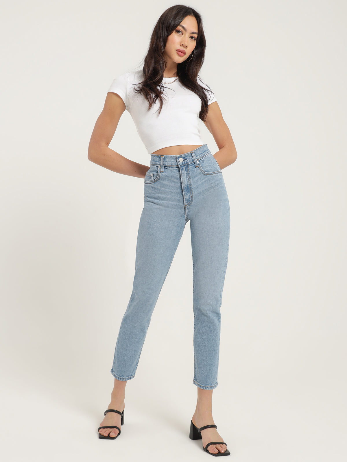 Nobody Frankie Ankle Stretch Jeans in Soulmate Blue | Denim