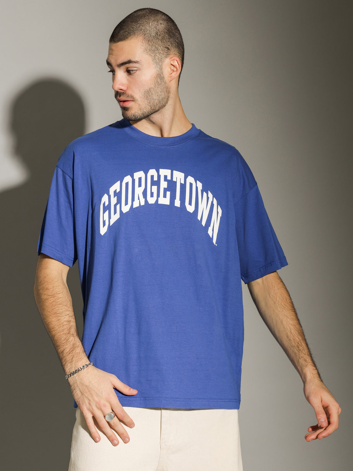 Ncaa University Of Georgetown Workmark T-Shirt in Royal Blue | Royal Blue