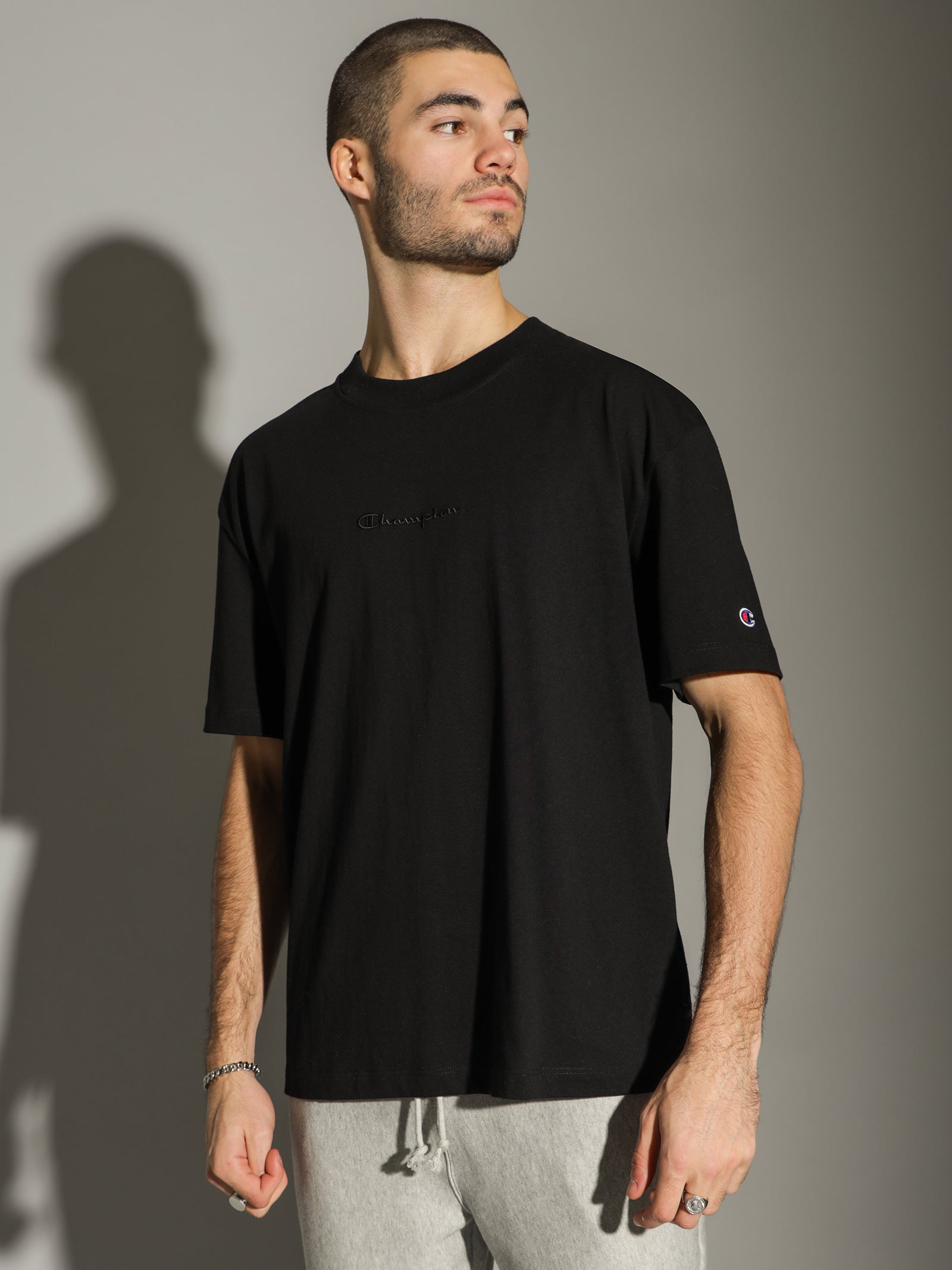 Heritage New Script T-Shirt in Black