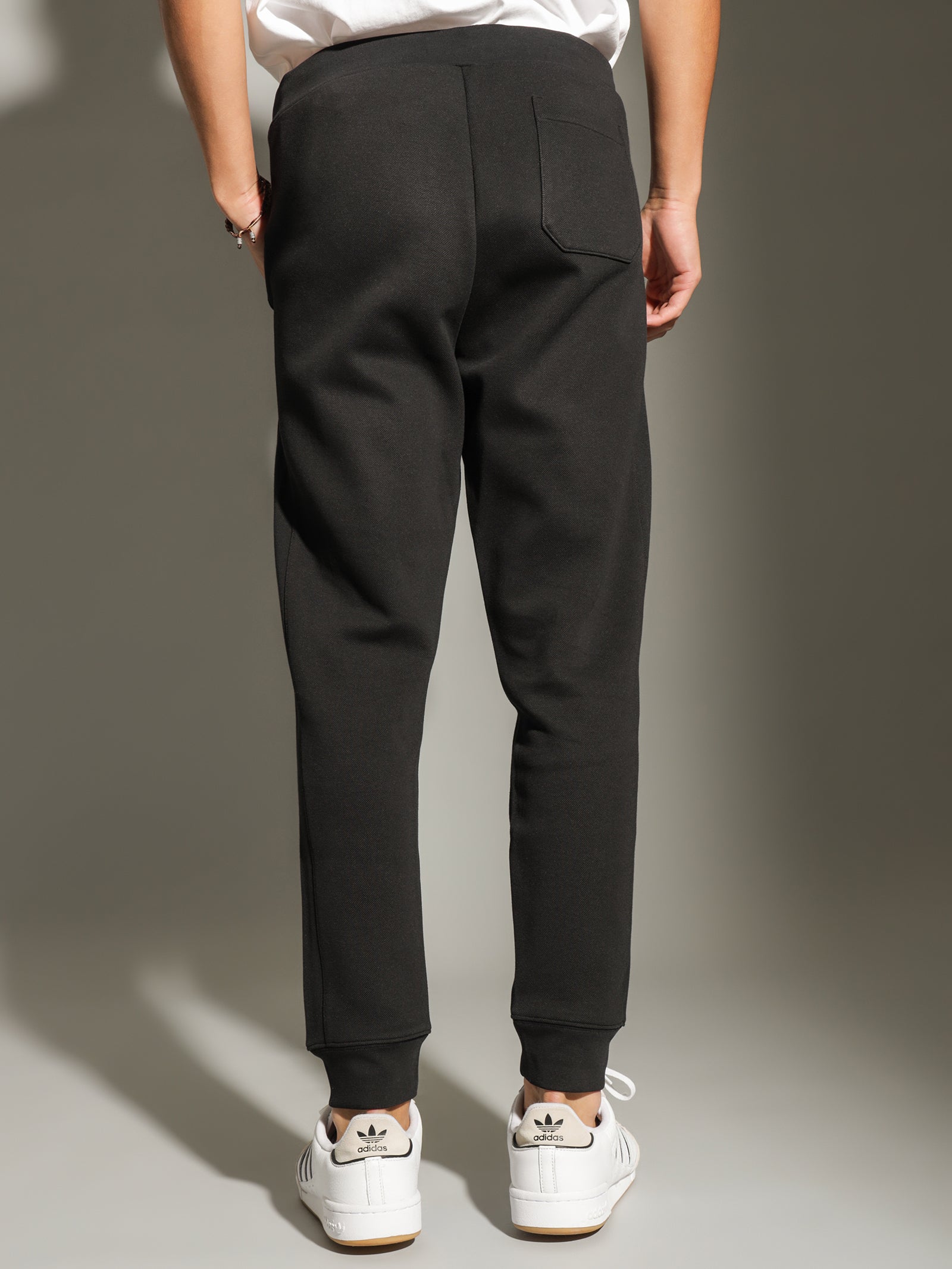 Polo 30/1 Double Knit Jogger in Black