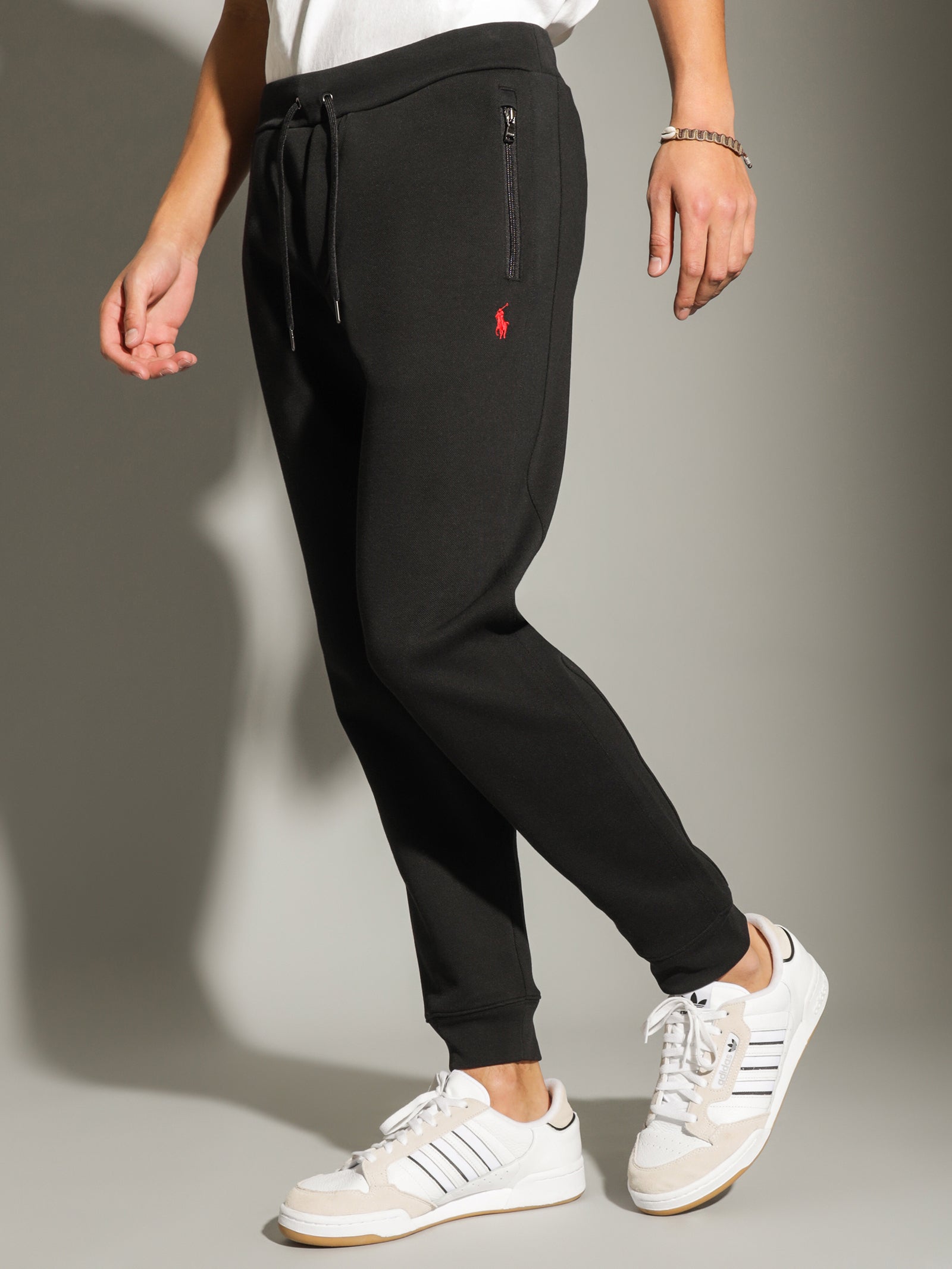 Polo 30/1 Double Knit Jogger in Black