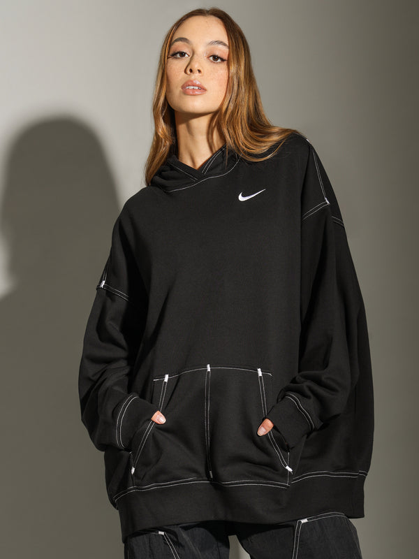 Sportswear Swoosh Fleece Hoodie in Black - Glue Store