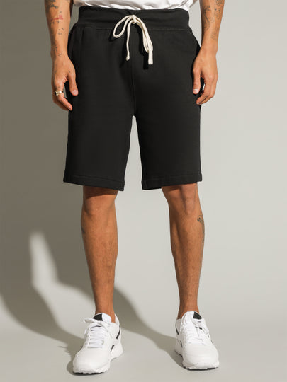 Vintage Fleece Shorts in Black