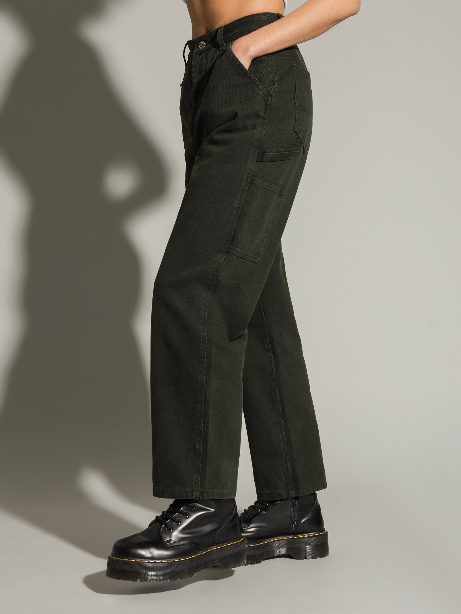 Carpenter Drill Pants in Oil Green