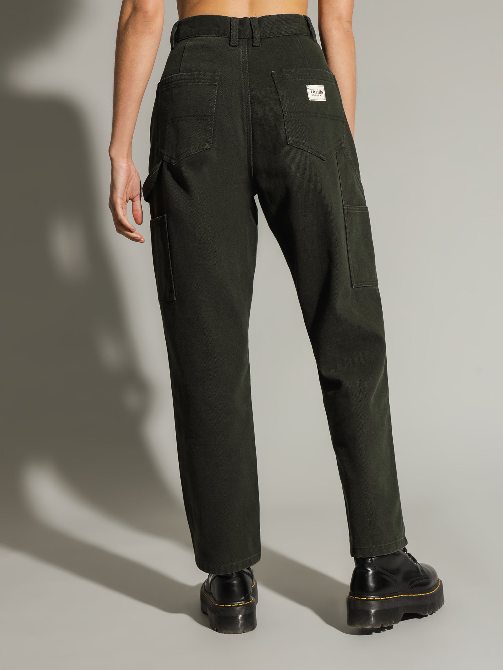 Carpenter Drill Pants in Oil Green