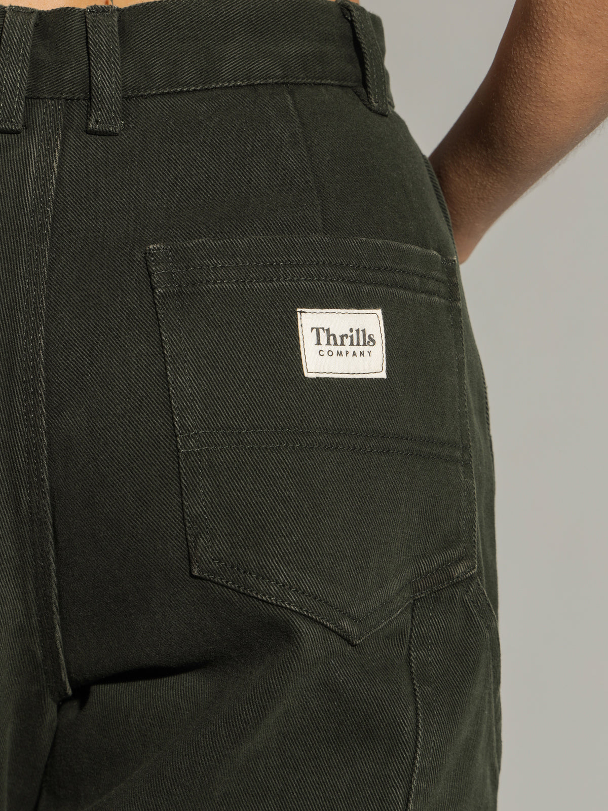 Thrills Carpenter Drill Pants in Oil Green | Oil Green