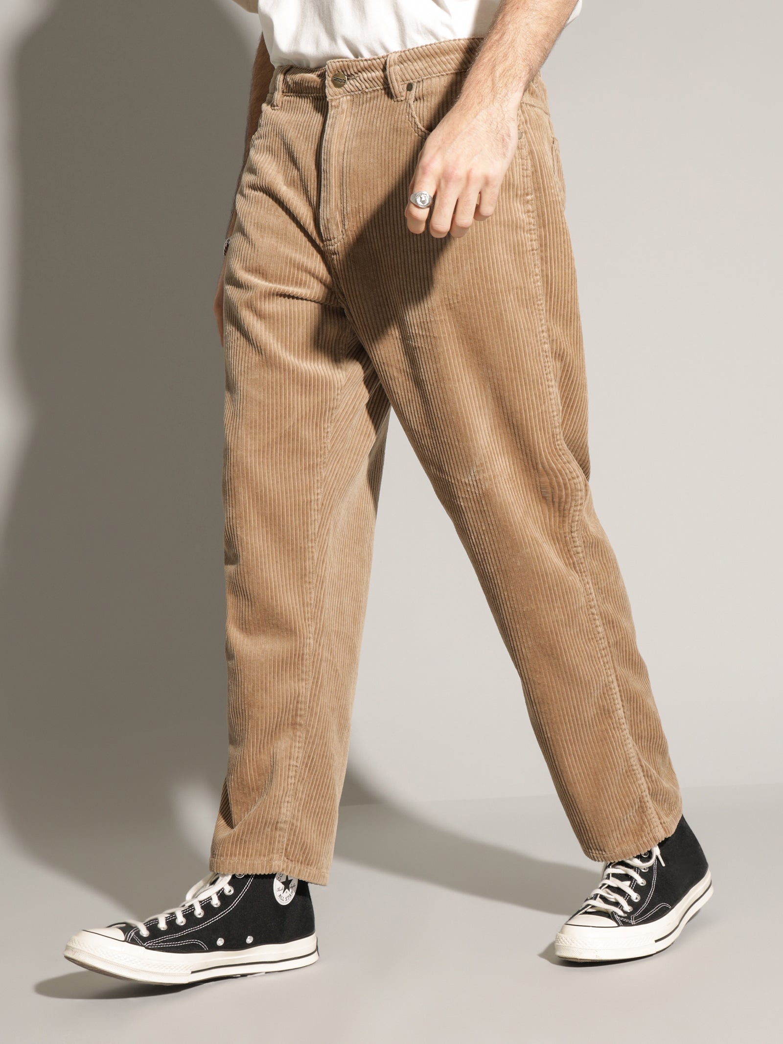 Slacker Corduroy Pants in Oatmeal Brown