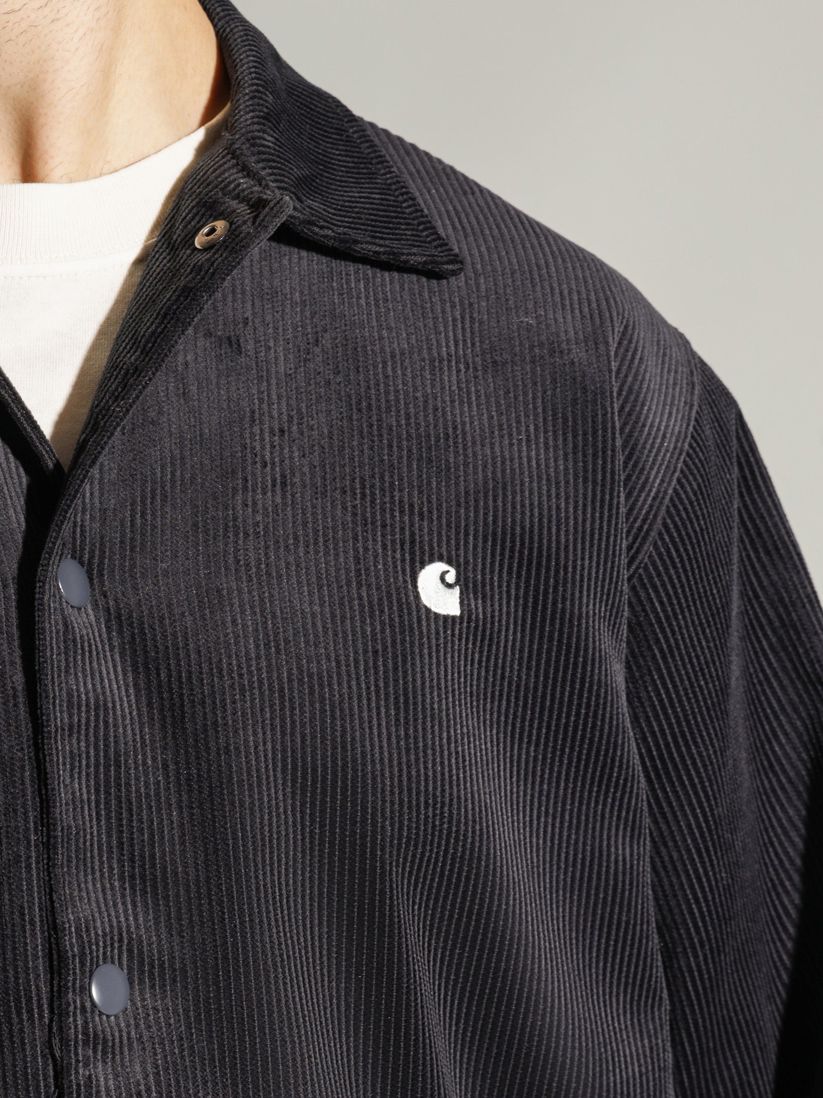 Corduroy Coach Jacket in Navy