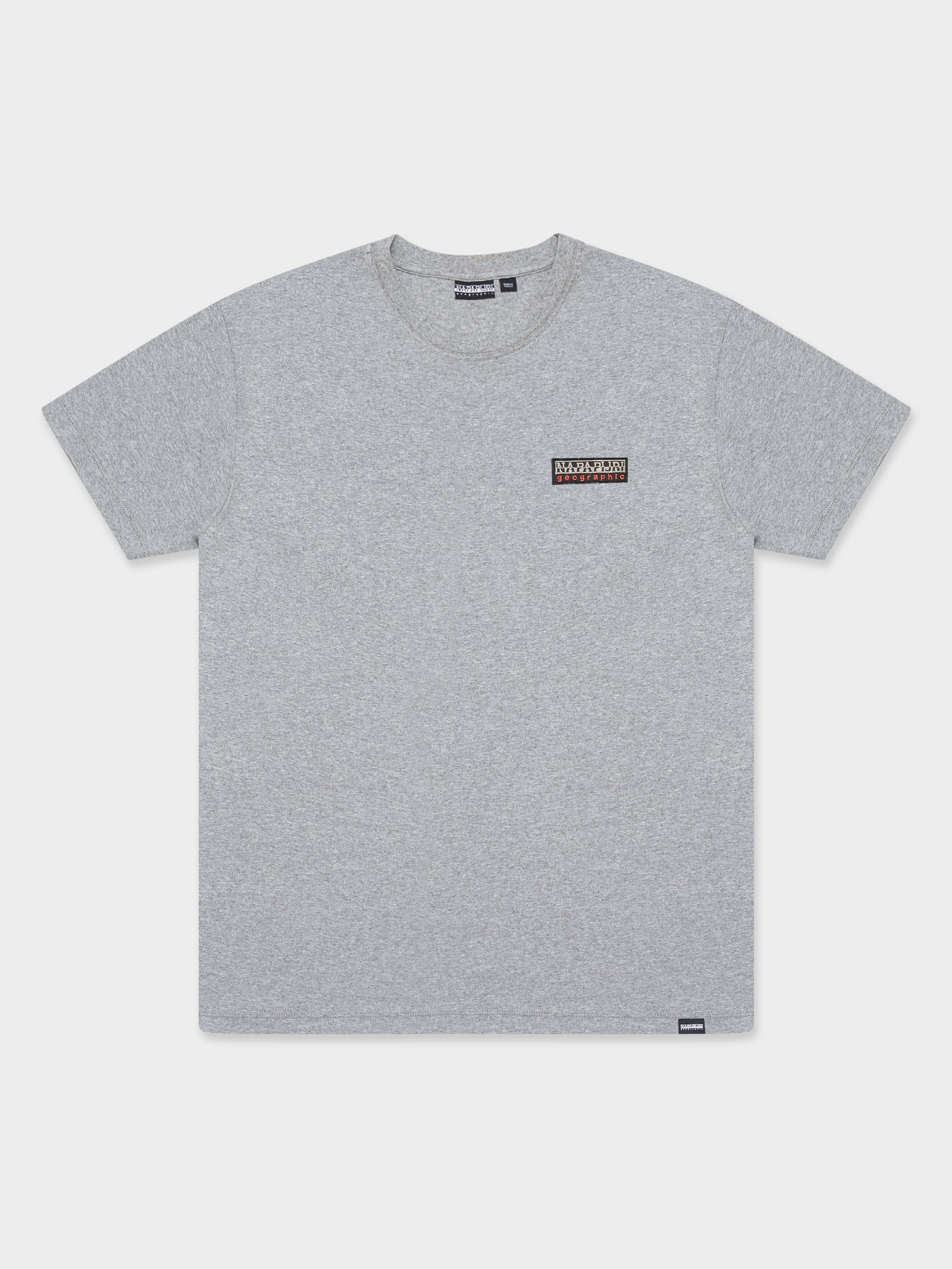 Napapijri Sase T-Shirt in Grey 160 medium grey malange | Glue Store