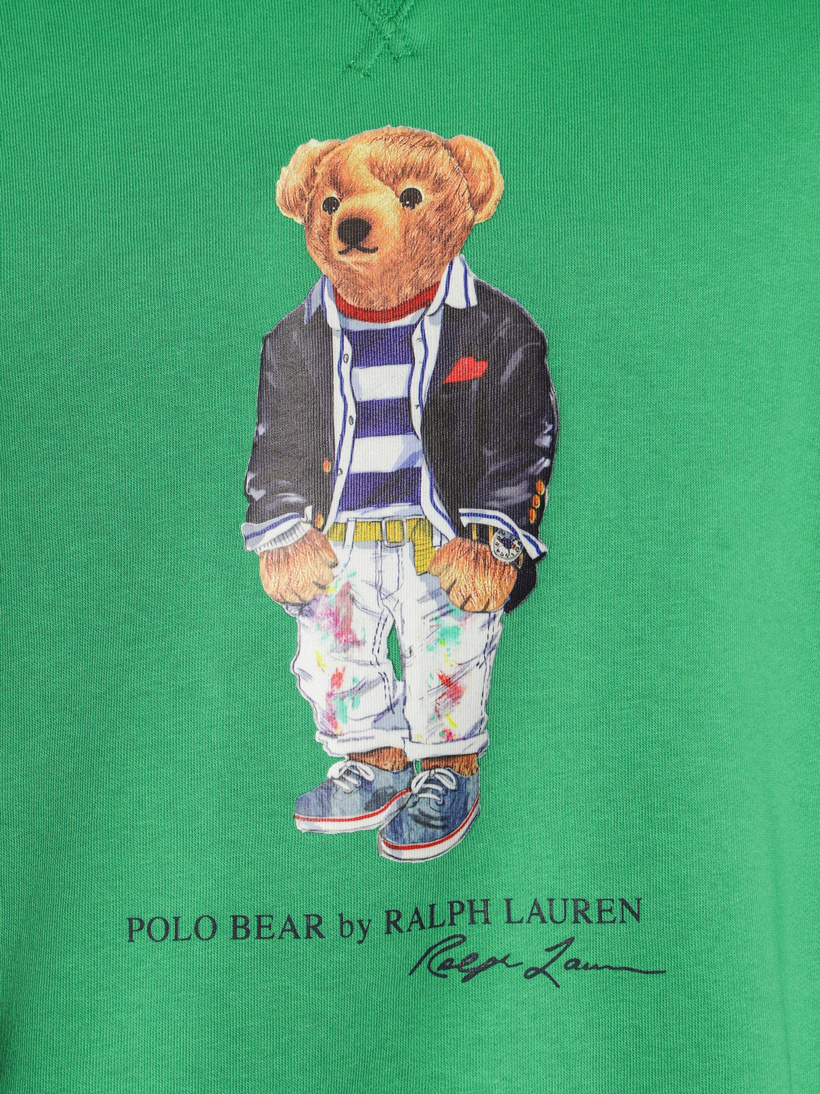 Cruise Bear Crew Sweater in Cruise Green