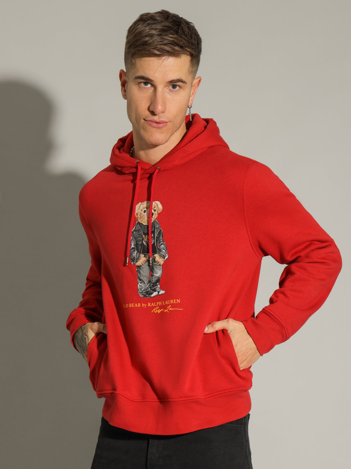 Polo Ralph Lauren Lunar New Year Bear Hoodie in Red | Red