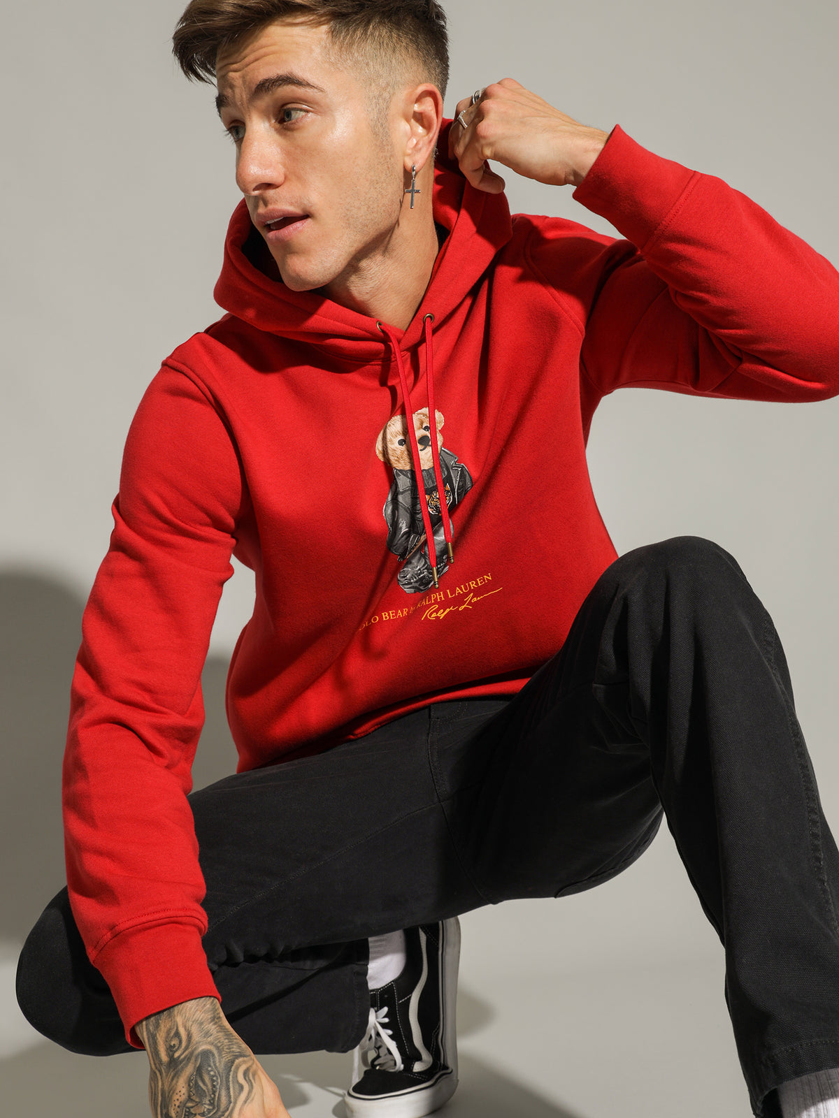 Polo Ralph Lauren Lunar New Year Bear Hoodie in Red | Red