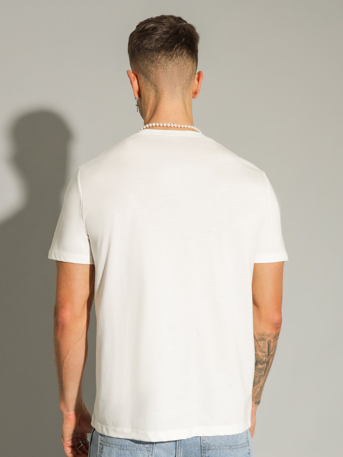 Fred Perry Tramline T-Shirt in White | White