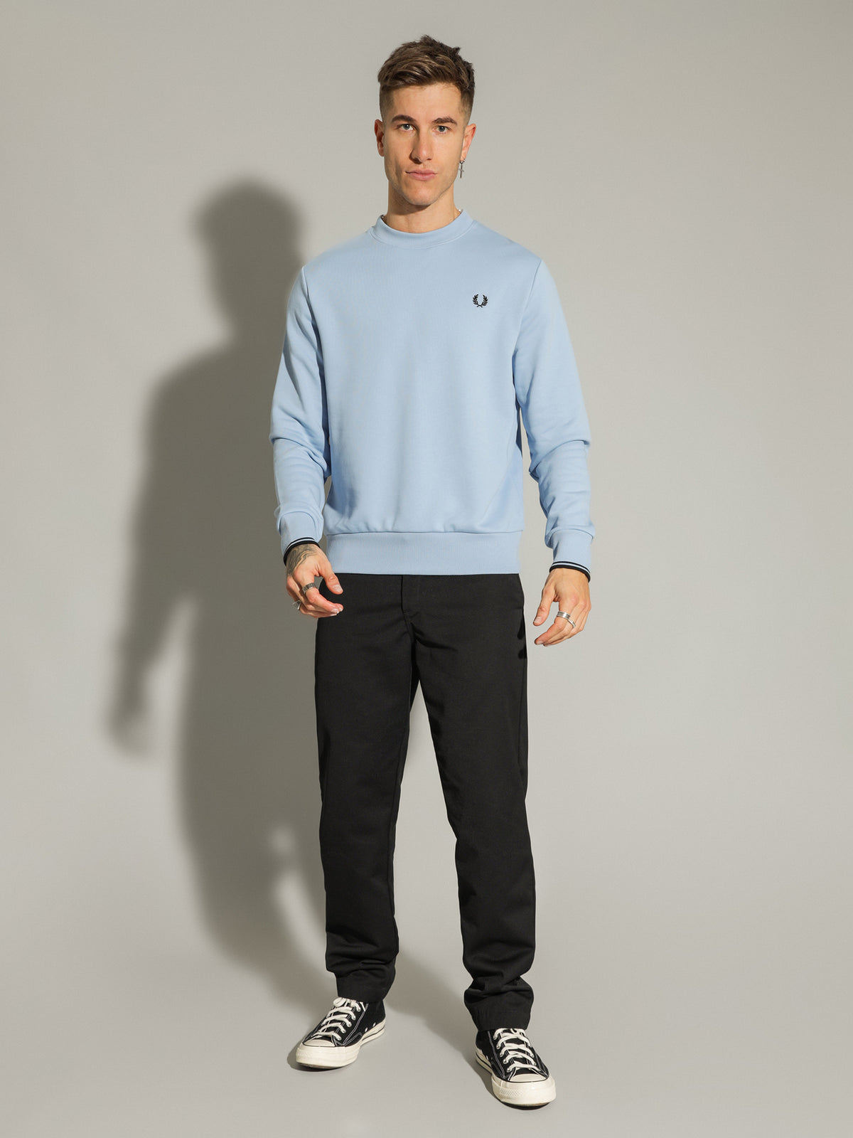 Fred Perry Crew Neck Sweatshirt in Blue | Blue