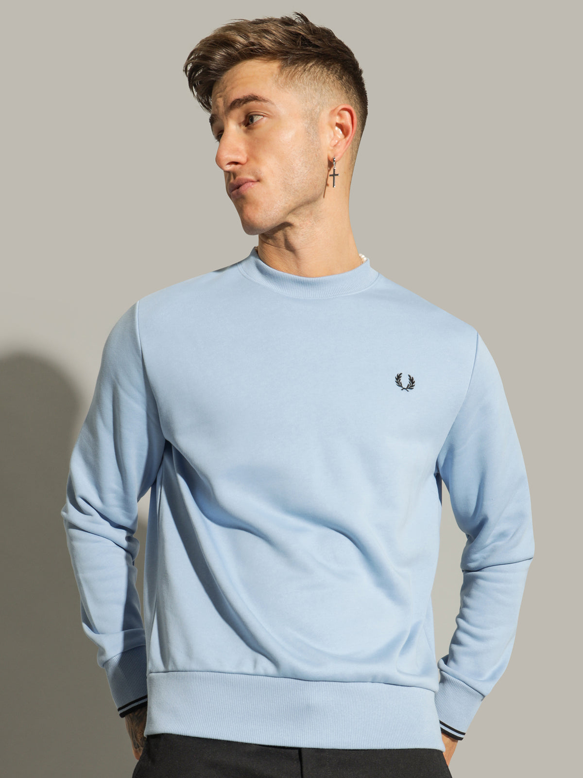 Fred Perry Crew Neck Sweatshirt in Blue | Blue