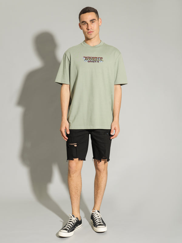 Wrangler No Mans Land T-Shirt in Devil's Lettuce | Glue Store