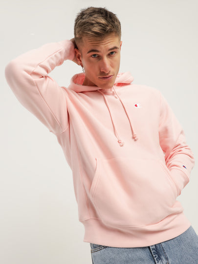 Reverse Weave C Logo Hoodie in Primer Pink