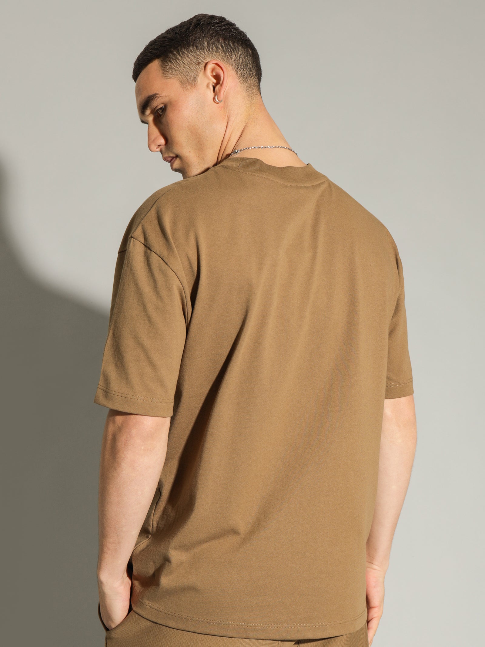 Heritage New Script T-Shirt in Moway Brown