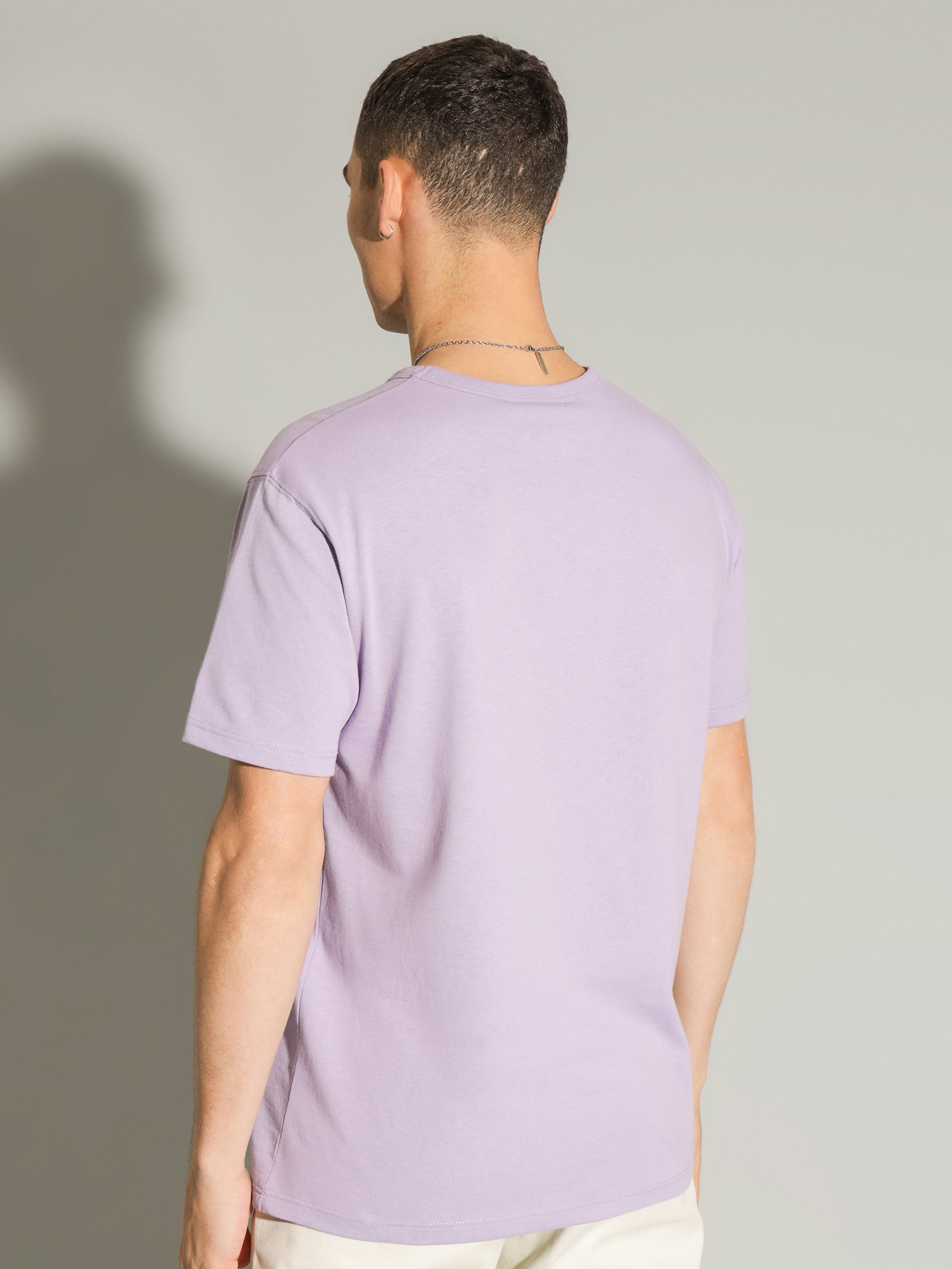 Reverse Weave T Shirt in Lavender