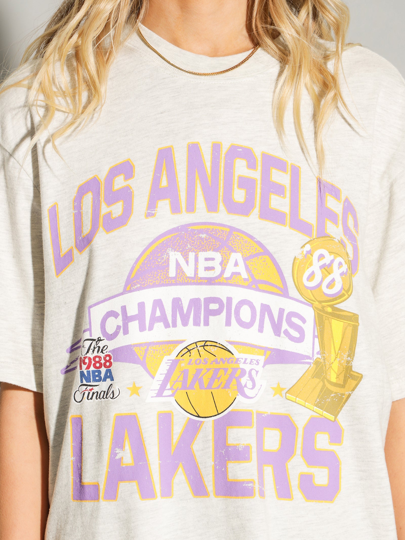 Mitchell & Ness Los Angeles Lakers Team History Vintage T-Shirt