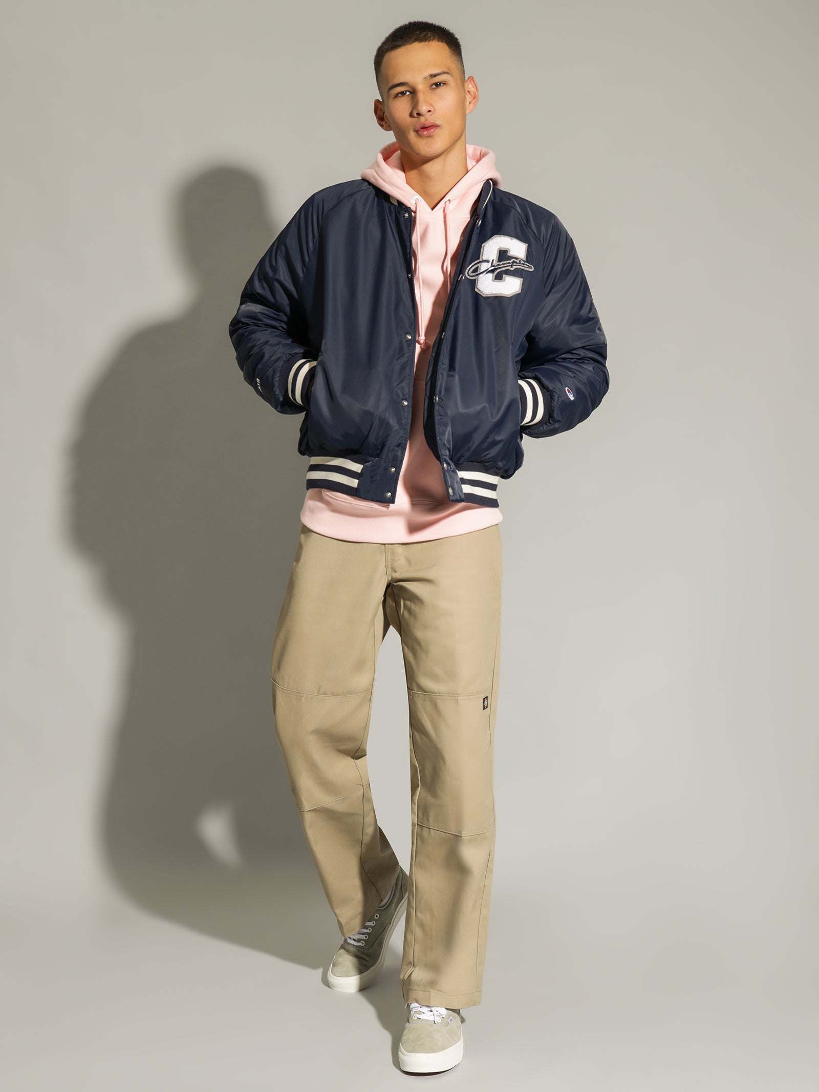 Collegiate Heritage Letterman Jacket in Navy Blue