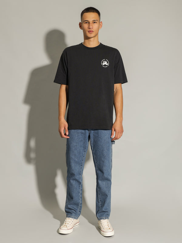 Thrills Hard Yakka Work Together T-Shirt in Black Black | Glue Store