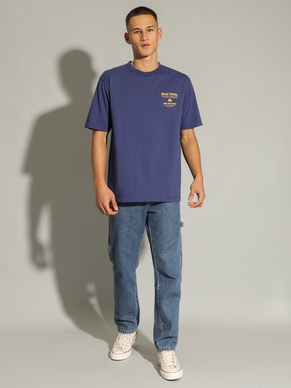 Thrills Hard Yakka Beginning To Present T-Shirt in Yakka Blue | Blue