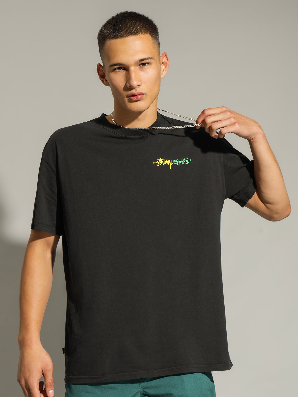 Stussy Positive Vibrations T-Shirt in Pigment Black | Black