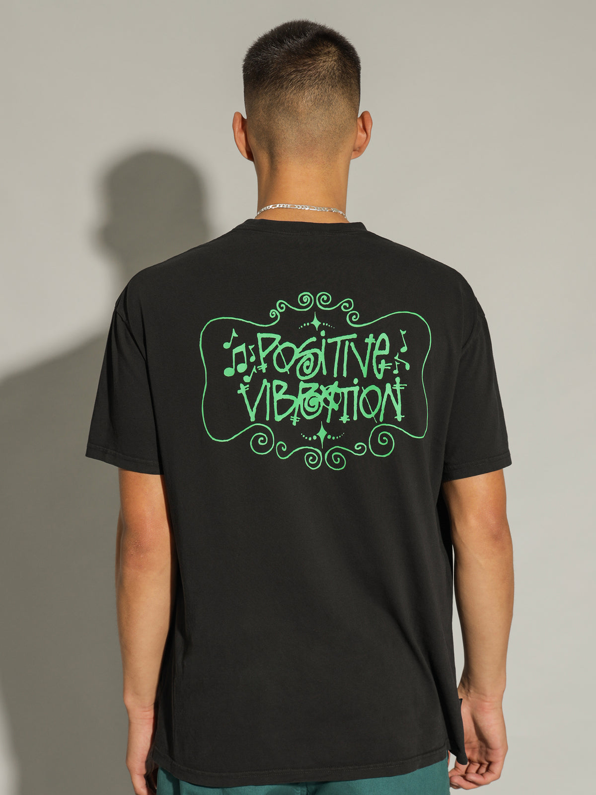 Stussy Positive Vibrations T-Shirt in Pigment Black | Black