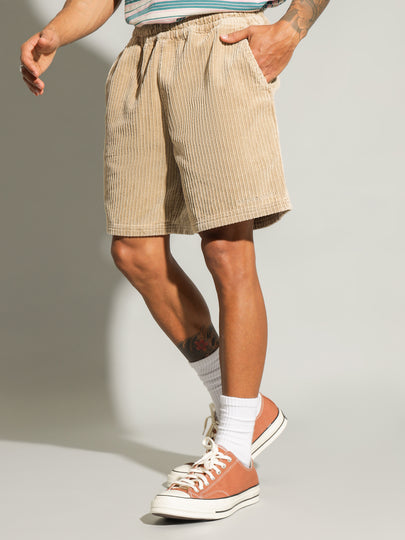 Manic Cord Shorts in Beige