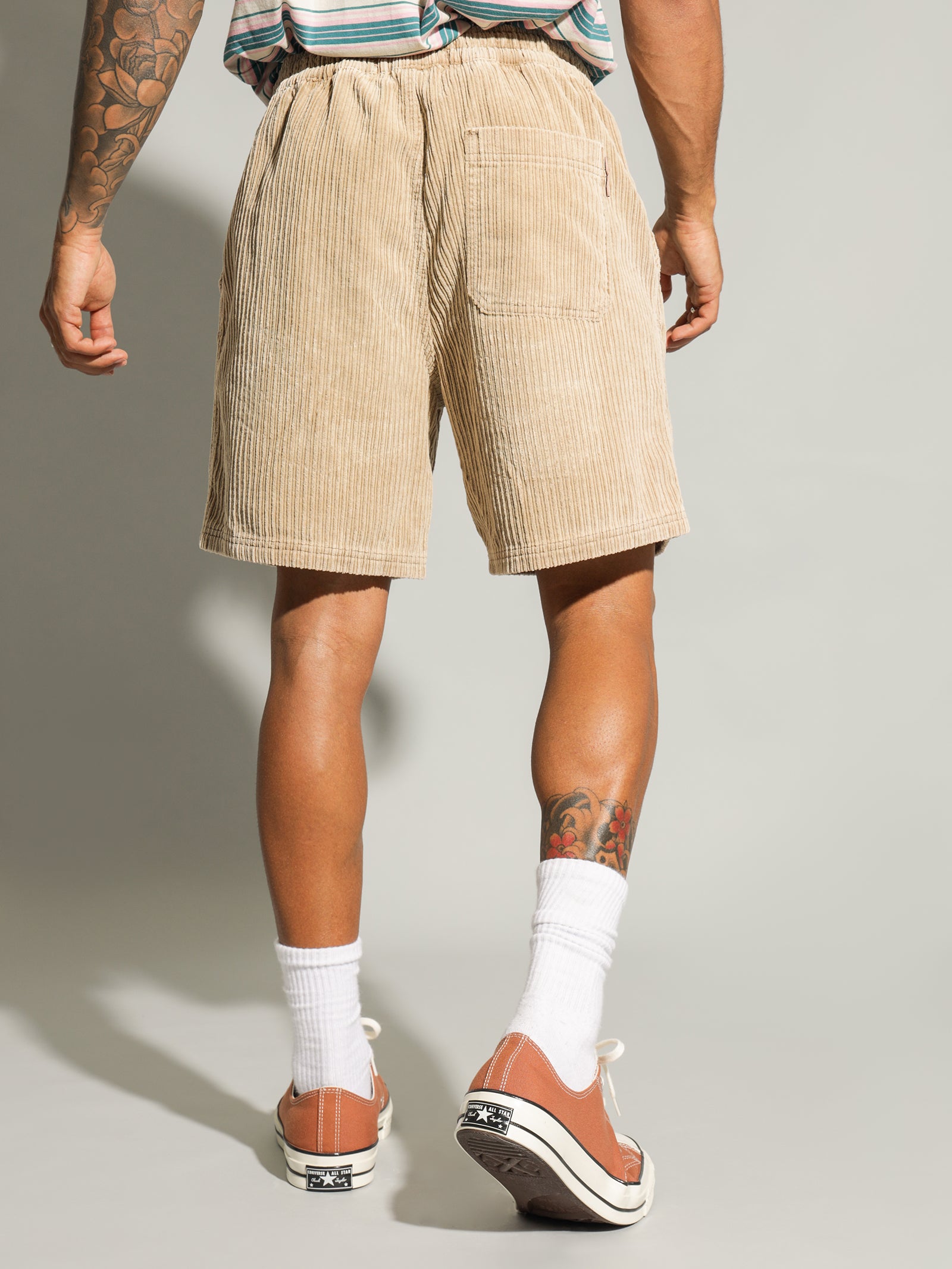 Manic Cord Shorts in Beige